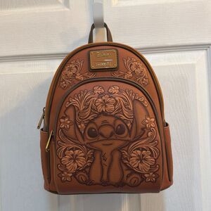 NWT Loungefly Disney Lilo & Stitch Tonal Stitch Carving Mini Backpack